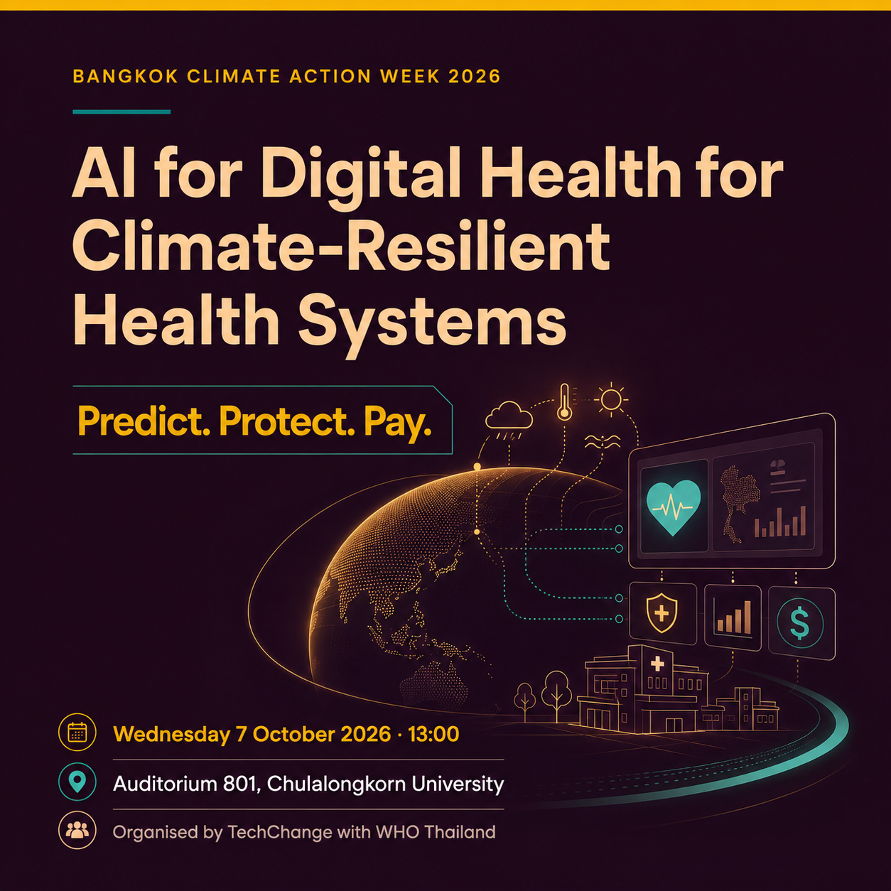Predict, Protect, Pay: AI and Digital Health for Climate-Resilient Health Systems