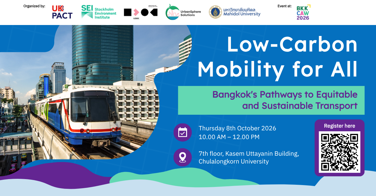 Low-Carbon Mobility for All: Bangkok's Pathways to Equitable and Sustainable Transport