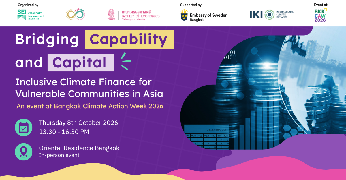 Bridging Capability and Capital: Inclusive Climate Finance for Vulnerable Communities in Asia