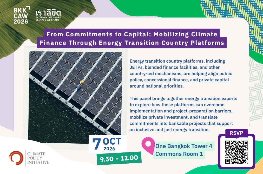 From Commitments to Capital: Mobilizing Climate Finance Through Energy Transition Country Platforms